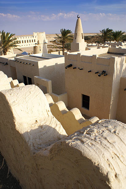 cidade do deserto - desert egyptian culture village town imagens e fotografias de stock