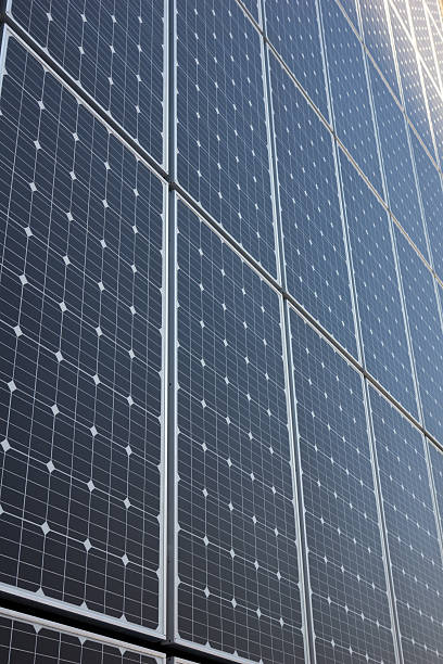 pannello solare - fuel cell solar panel solar power station control panel foto e immagini stock