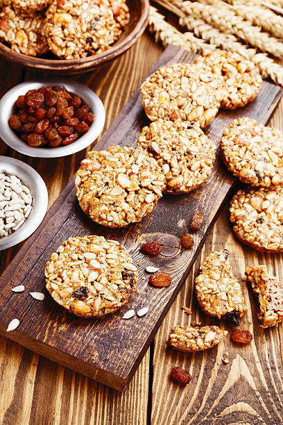 istock Cookies with raisins and sunflower seeds 507684854