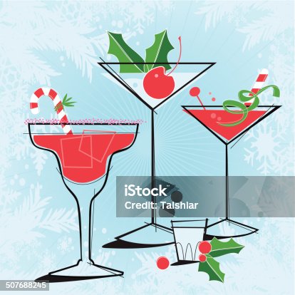 istock Retro-style Holiday Cocktails 507688245