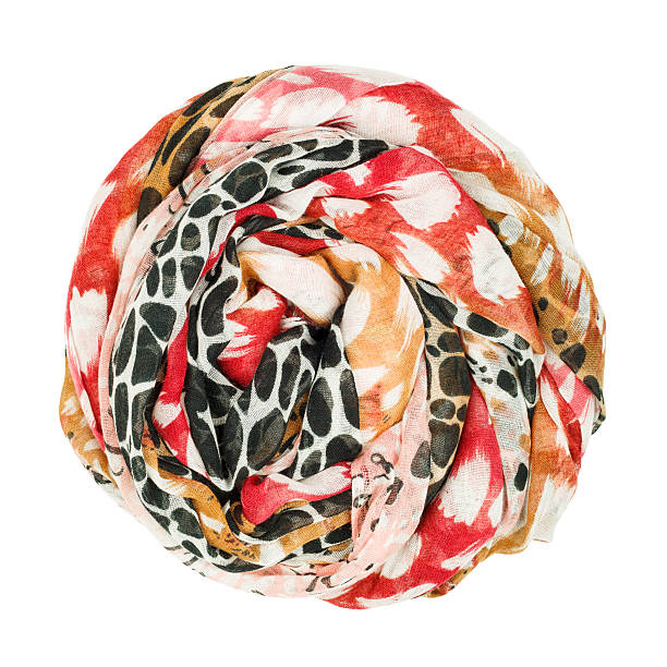 istock Silk scarf.  Beige silk scarf isolated on white background 507688810