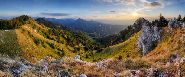 istock Panoramic view in Slovakia rural mountain scene 507690568