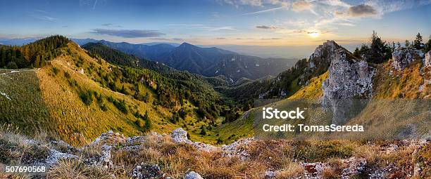 Panoramic View In Slovakia Rural Mountain Scene Stock Photo - Download Image Now - Slovakia, Summer, Sun