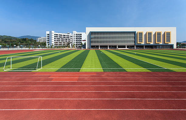 istock Modern school sports ground 507690848