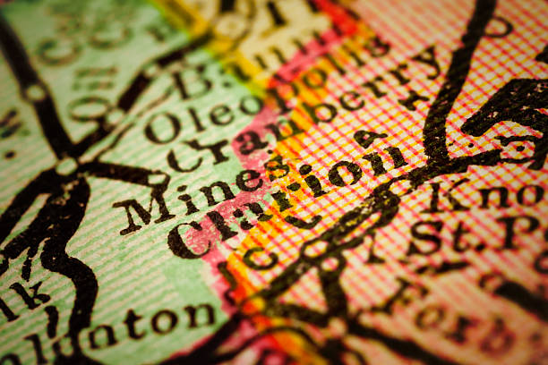 istock Clarion, Pennsylvania on an Antique map 507705512