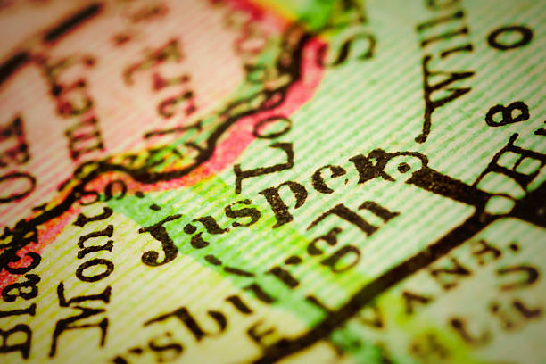 istock Jasper, Indiana on an Antique map 507705692