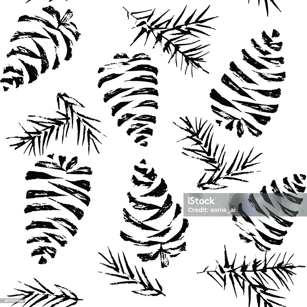 Pine cones seamless pattern. Christmas gift wrapping. Vector illustration Pine Cone stock vector