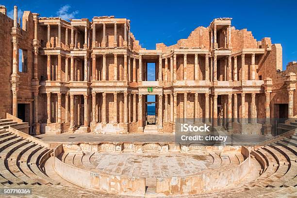 Roman Amphitheatre Of Sabratha Libya Tripolitania Stock Photo - Download Image Now