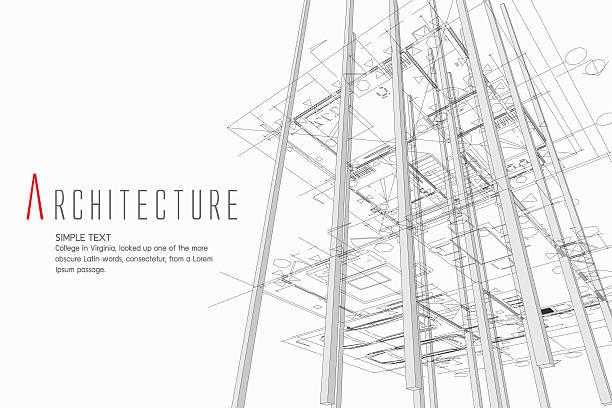 illustrazioni stock, clip art, cartoni animati e icone di tendenza di sfondo di architettura - construction industry architecture engineering