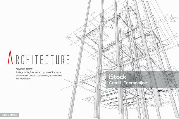 Architecture Background Stock Illustration - Download Image Now - Construction Industry, Building Exterior, Engineer