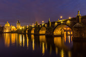 The Charles Bridge (Czech: Karluv Most), Prague, Czech Republic