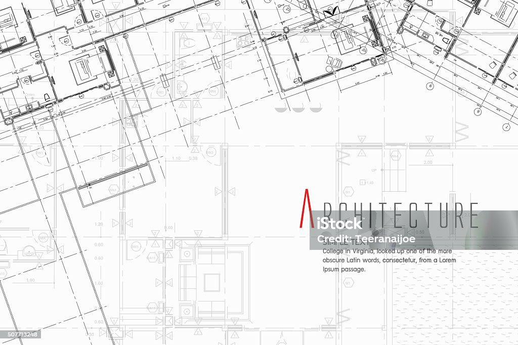 Architektur-Hintergrund - Lizenzfrei Technische Zeichnung Vektorgrafik