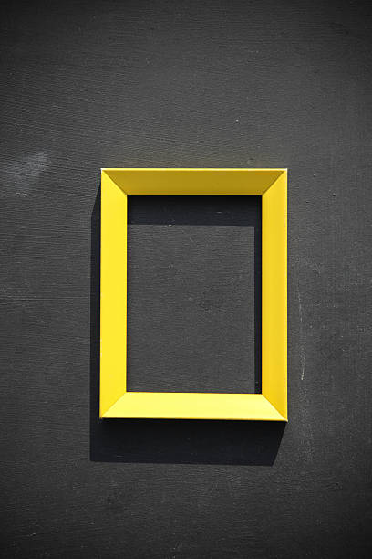 istock Yellow color frame on the floor 507716758