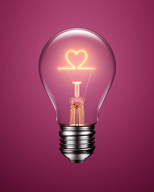 istock Light Bulb with Filament Forming a Heart Icon 507716814