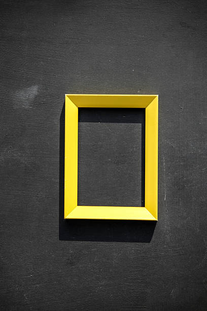 istock Yellow color frame on the floor 507716898