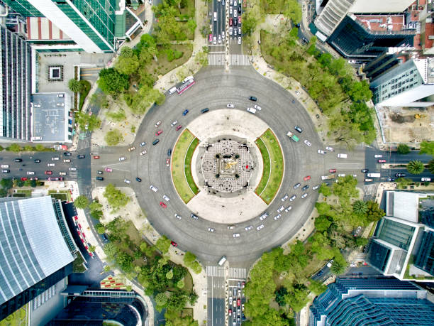 kolumna niezależności w meksyk miasto - paseo de la reforma zdjęcia i obrazy z banku zdjęć