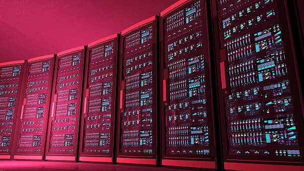 istock Circular row of computer servers in a futuristic data center 507717890