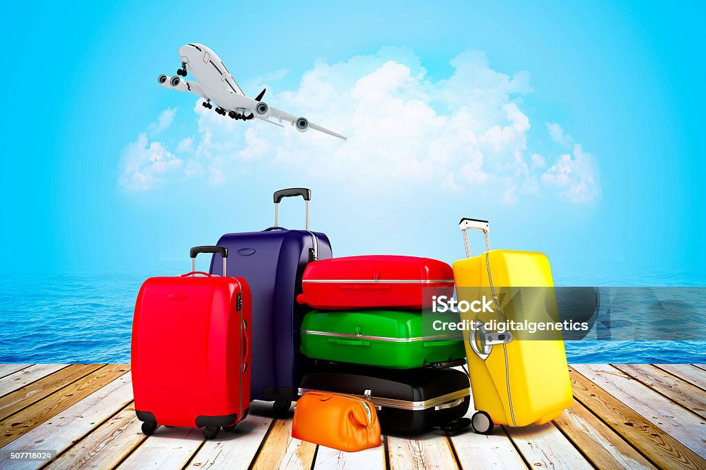 3d render - tourism and travel concept Adventure Stock Photo