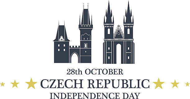 Independence Day. Czech Republic ( EPS. JPEG ) wenceslas square illustrations stock illustrations