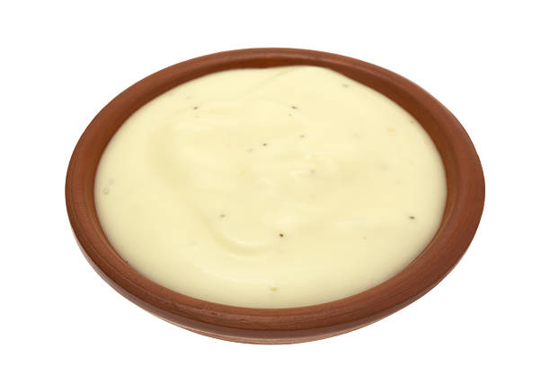 istock Bowl of blue cheese salad dressing on white background 507722538