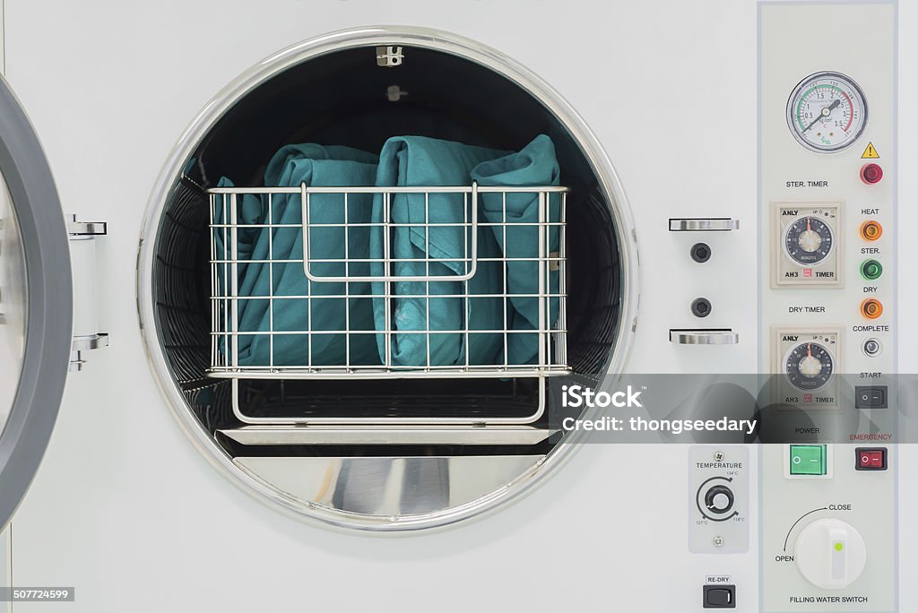 medical device in autoclave medical device in autoclave at emergency room, hospital. Autoclave Stock Photo