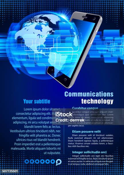 Ilustración de Tecnología De Comunicaciones y más Vectores Libres de Derechos de Aparato de telecomunicación - Aparato de telecomunicación, Artículo, Azul