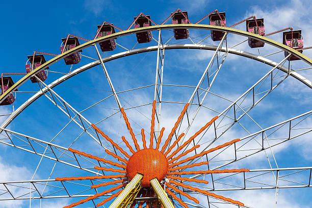 istock Ferris wheel against a blue sky on a sunny day 507725773