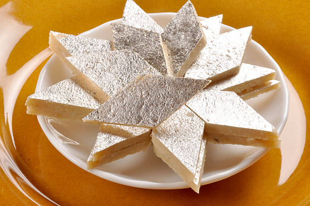 Kaju Katli-13 A delicious sweet food (Kaju Katli) india sweets stock pictures, royalty-free photos & images