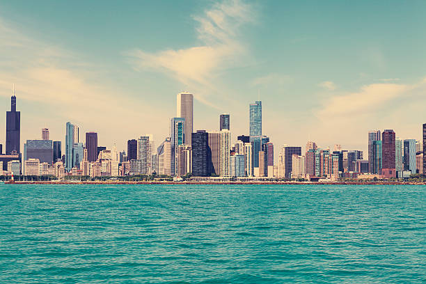 istock Chicago Skyline With Blue Clear Sky 507727787