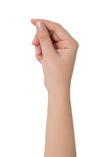 istock Woman hand handle card of posture, isolated on white background 507743740
