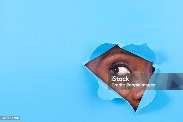 Is There Something There Stock Photo - Download Image Now - Discovery, Curiosity, Peeking