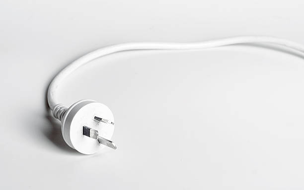 istock White Australian power cord plug on white background 507749027