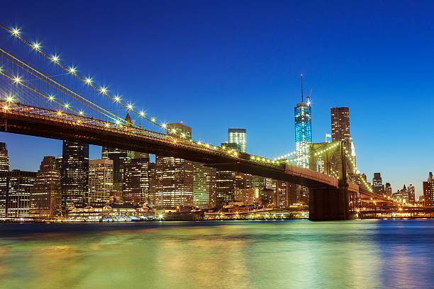 istock NIGHT NEW YORK Brooklyn Bridge  river NYC 507749098