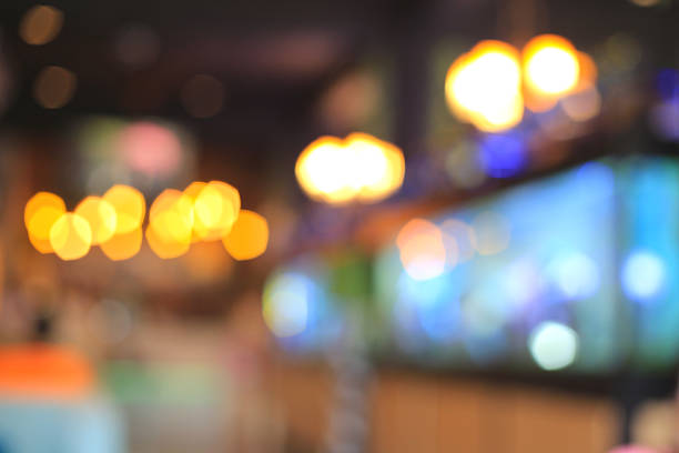 istock Blurry de-focused coffee room night vintage. 507750796