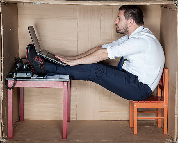 istock strange position at the desk 507751422
