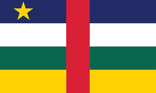 die proportionen für zentralafrikanische republik flagge - bangui stock-grafiken, -clipart, -cartoons und -symbole