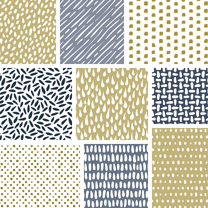 Collection of abstract hand drawn texture. Vector seamless pattern. EPS10. This file does not contain transparency and other effects. EPS10. This file does not contain transparency and other effects.