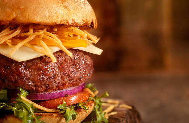istock Gourmet Burger with Tortilla Strips 507757374