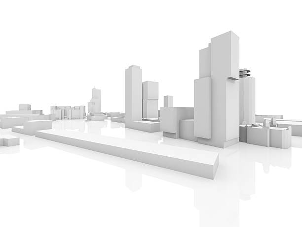 istock Abstract modern cityscape isolated 3d model 507757756