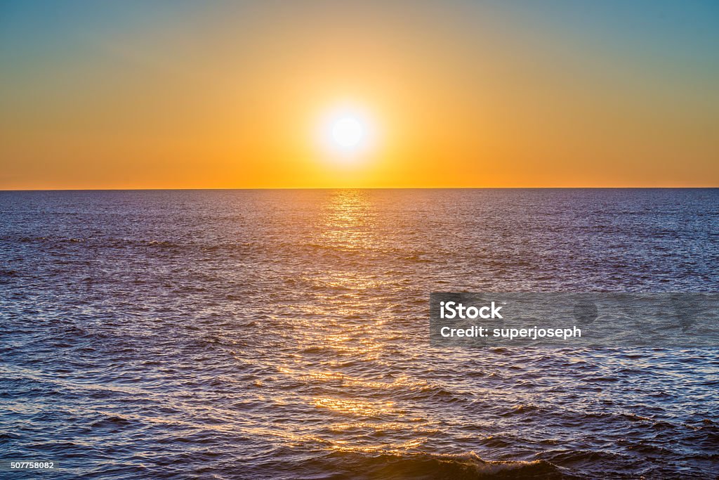 Sunrise over the North Pacific Sea Stock Photo
