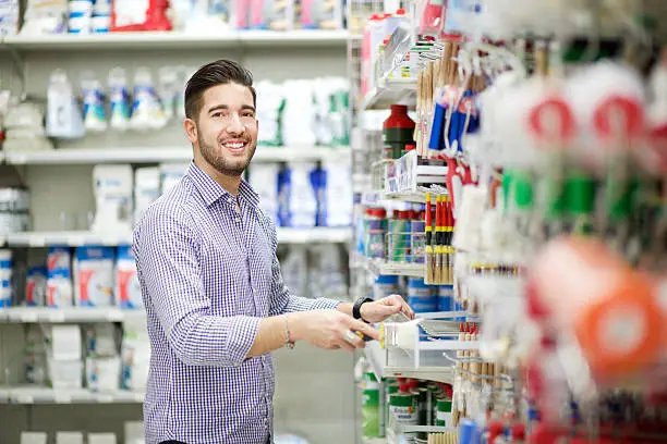 Photo of Man in a hardware store