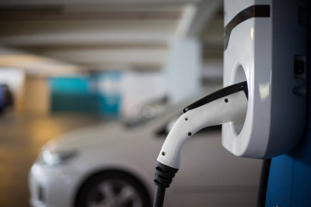 istock Electric station for service Electrical power car 507760398