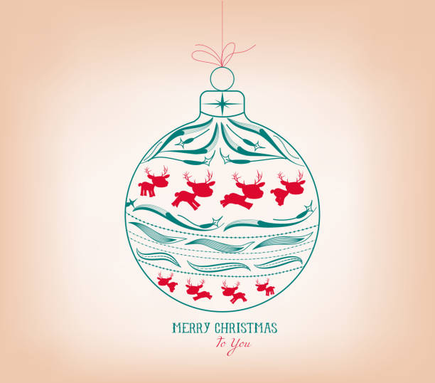 메리 크리스마스 장식품 - christmas card christmas greeting card 2013 stock illustrations