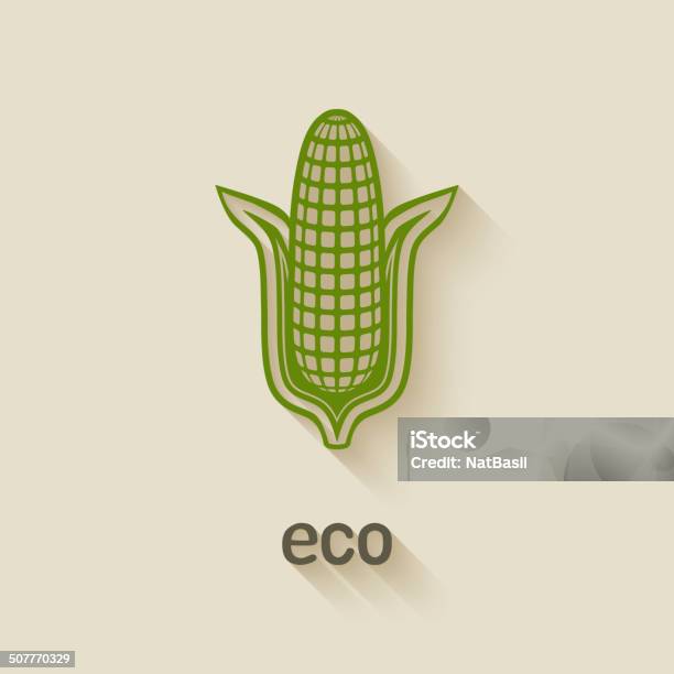 Corn Ecosymbol Stock Vektor Art und mehr Bilder von Agrarbetrieb - Agrarbetrieb, Bildhintergrund, Blatt - Pflanzenbestandteile