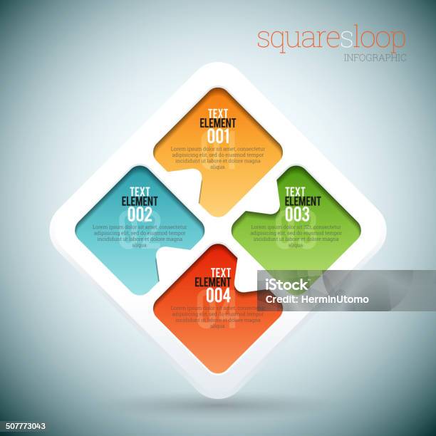 Squares Loop Infographic Stock Illustration - Download Image Now ...