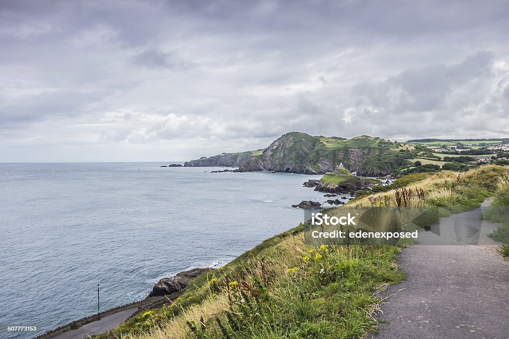 Coast Path in Devon A coastal path in Ilfracombe, Devon.  Coastline Stock Photo