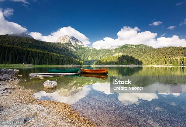 Foto de Preto Durmitor Lago No Parque Nacional Montenegro e mais fotos de stock de Alpes europeus - Alpes europeus, Azul, Barco a remo