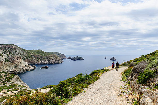 istock Treveller's couple walking. Mediterranean islands. 507775253