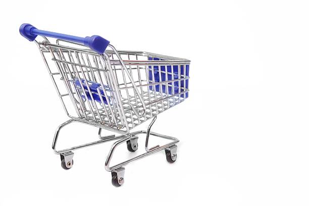 istock Shopping cart, white isolated 507775317