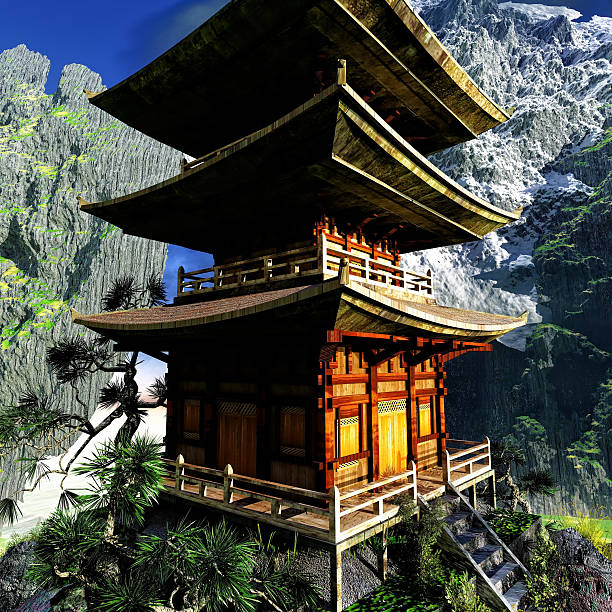 istock Buddhist Temple in rocky mountains 507787440